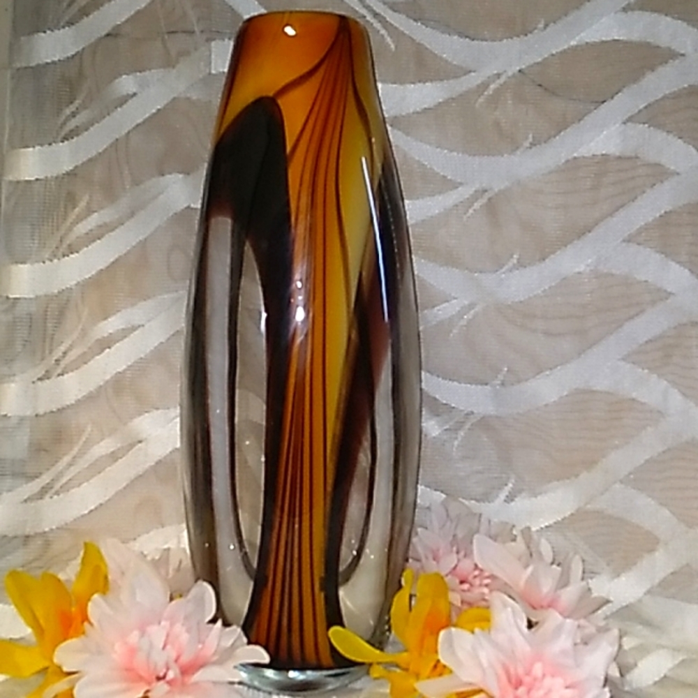COPY - Spectacular Vintage Handblown Glass Vase